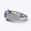 varitsa-jewellers - 1.87ct Sapphire Gold Halo Engagement Ring - 06GG61S